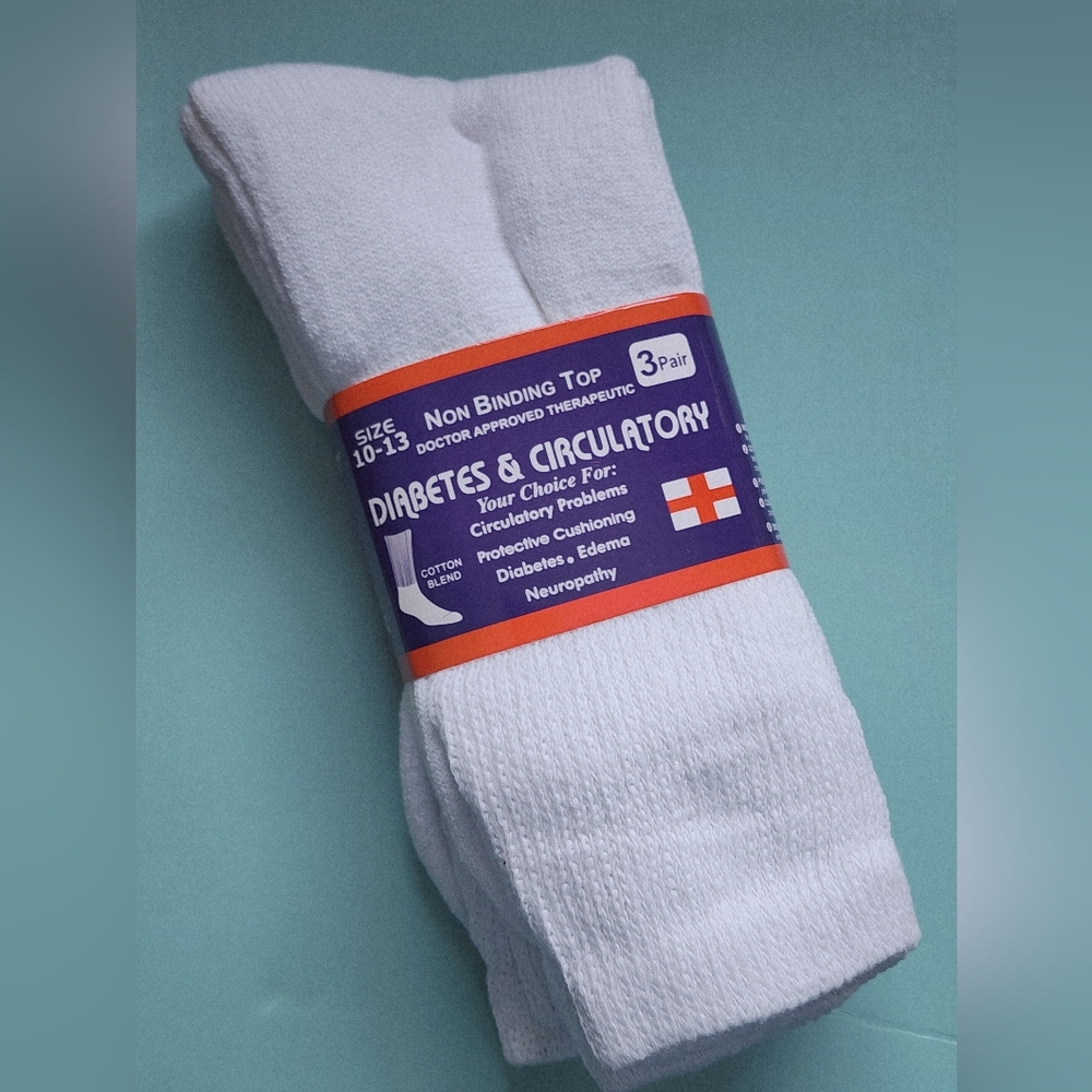 Diabetes & Circutlatory Non-Binding Socks Doctor Approved  Men's  10-13 (NEW)
